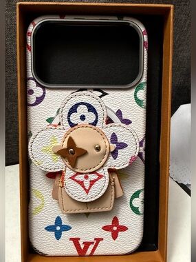 White Multicolor Monogram  Phone Case